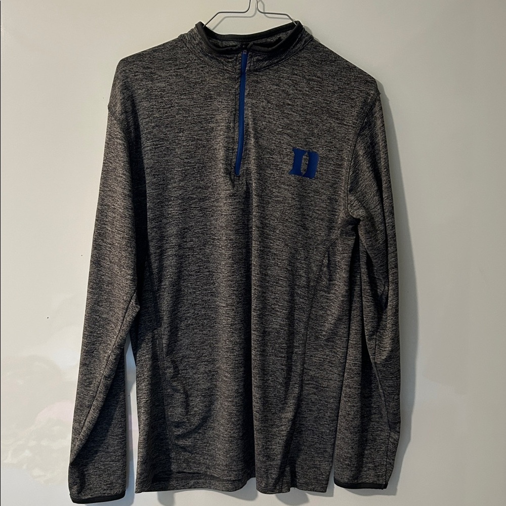 Duke Colosseum Performance Quarter Zip Mens Small, Gray